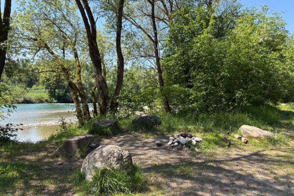 Sonnige Uferwanderung entlang der Reuss
