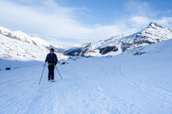 Auf verschneiten Römerwegen zum Septimerpass