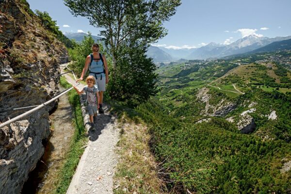 Vielfältige Wege an der Grand Bisse de Lens