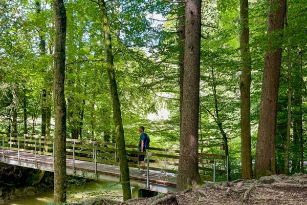 En famille dans les belles gorges du Wissbach