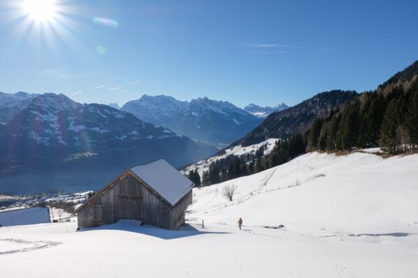 Schneeschuhwandern am Mattstogg