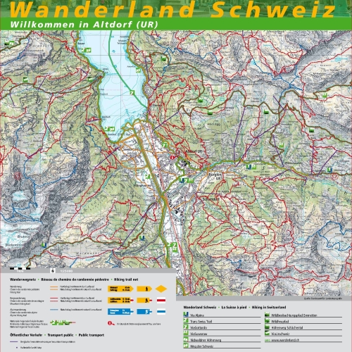 Esempio di scheda informativa Svizzera a piedi