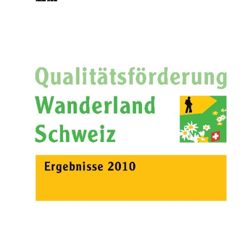 2010 promozione Qualità Promozione di piedi Svizzera
