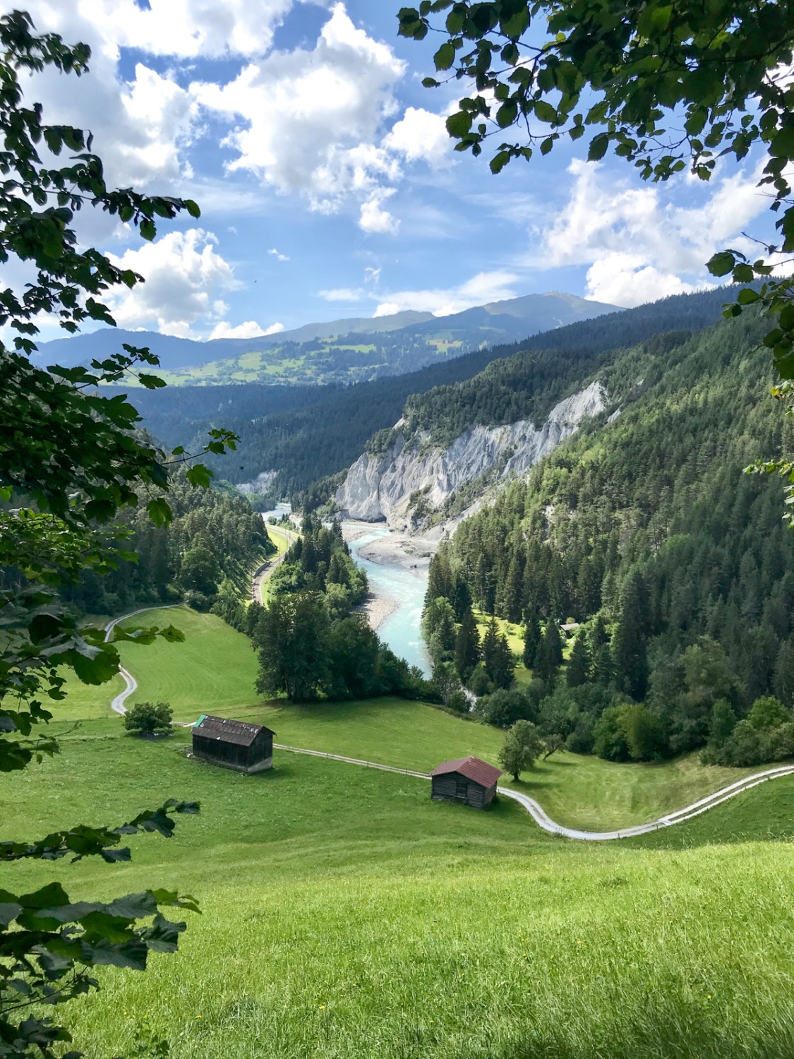 Vue de l’unique montée qu’il a fallu affronter à Isla. Photo: Michael Roschi