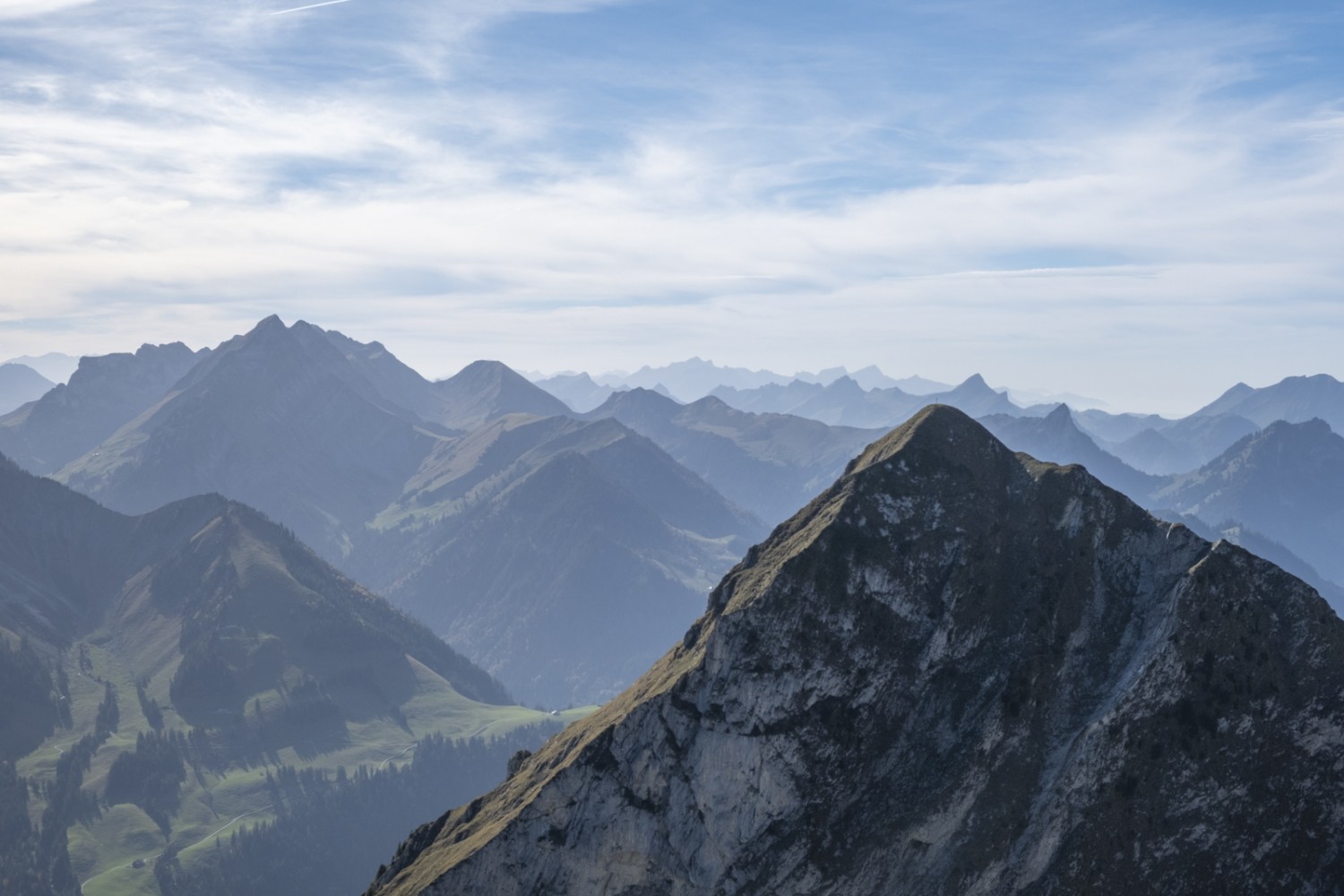 Blick in die Freiburger Voralpen.