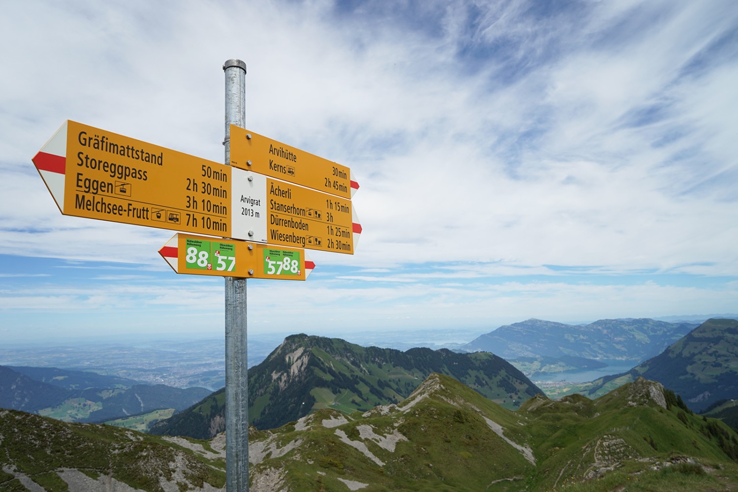 Tolle Aussicht vom Arvigrat aufs Stanserhorn und die Rigi. Bilder: Reto Wissmann
