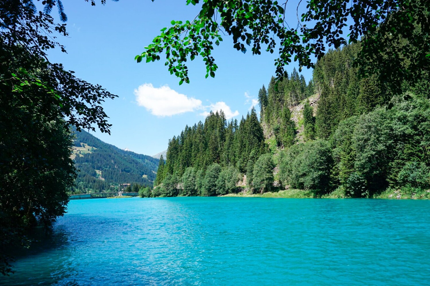 Sur le chemin du retour, on passe devant le lac de barrage de Runcahez.
