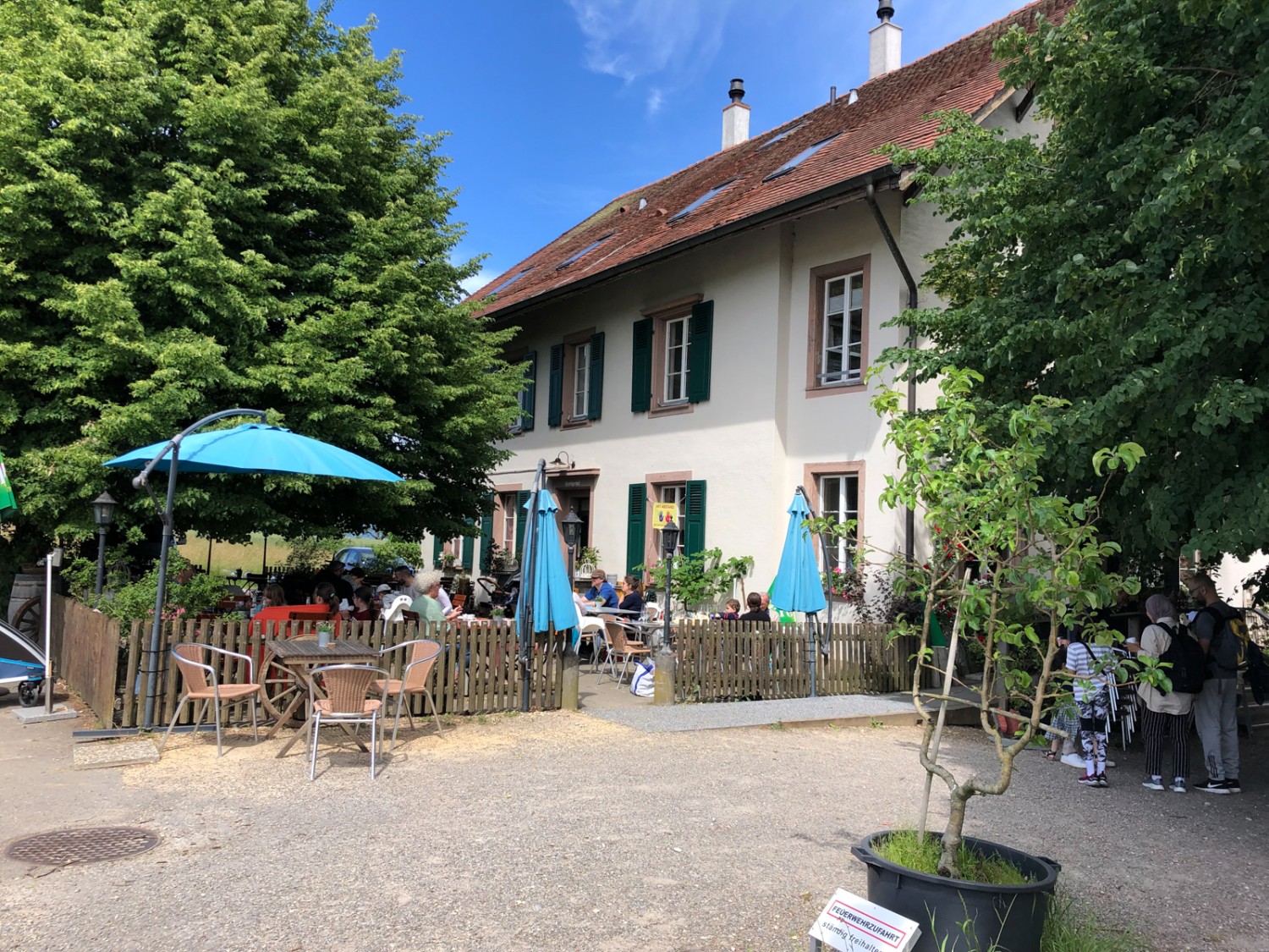 Restaurant und Buvette im Predigerhof auf dem Bruederholz. Bild: Thomas Gloor