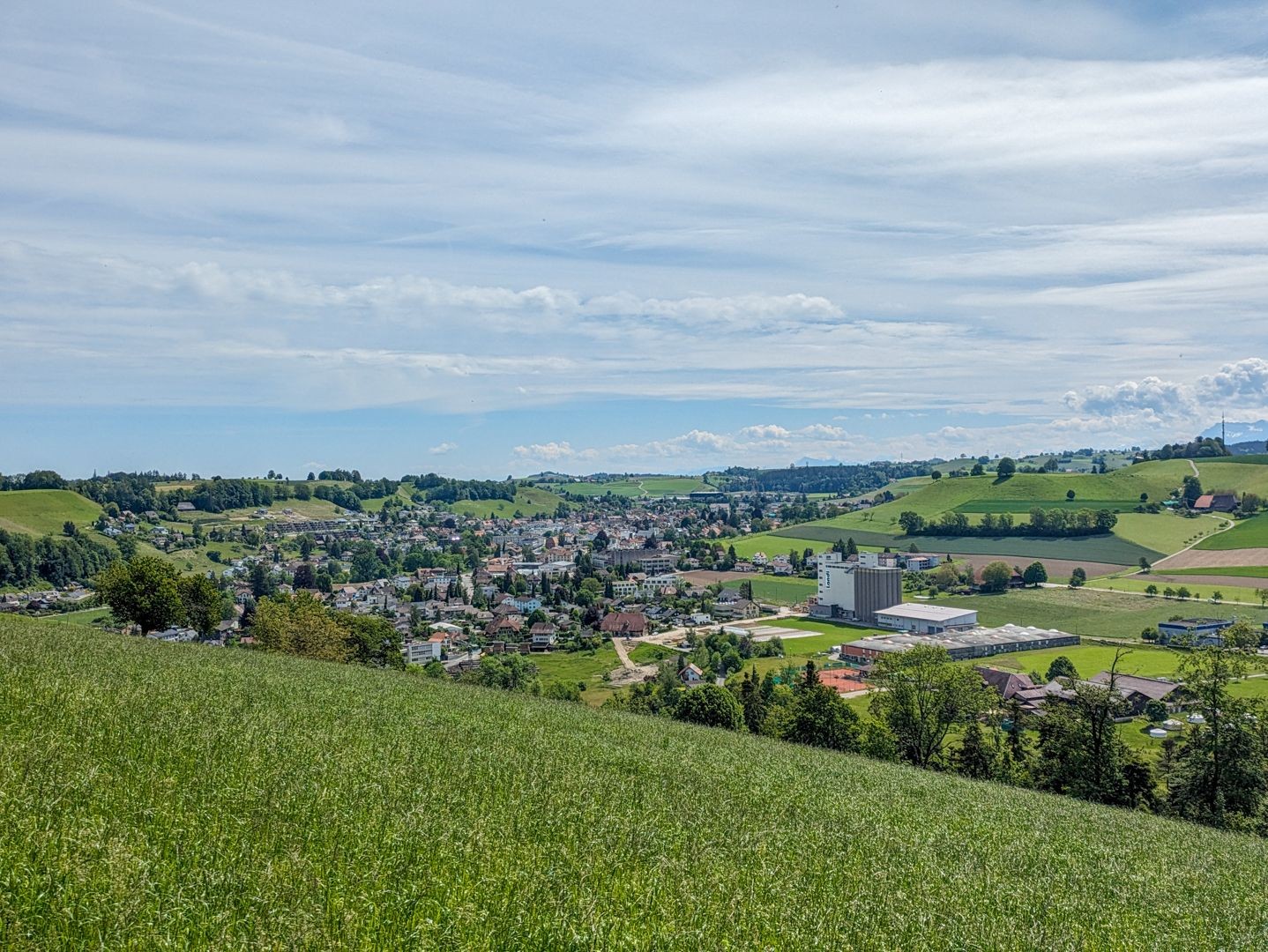 Veduta su Huttwil, nel cuore dell’Emmental.