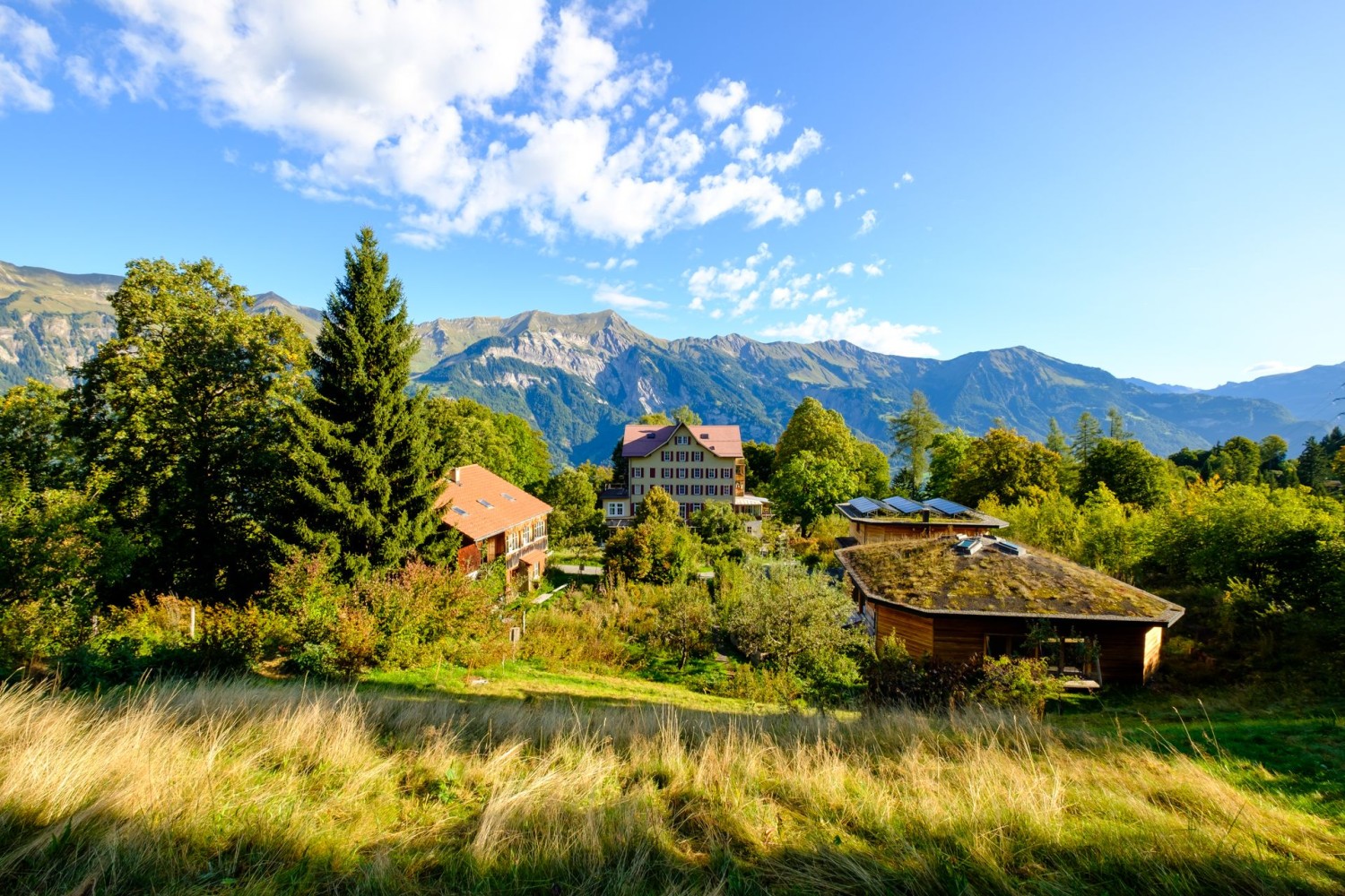A la Schweibenalp, qui a des allures de parc, de nombreux coins invitent à faire une pause.
