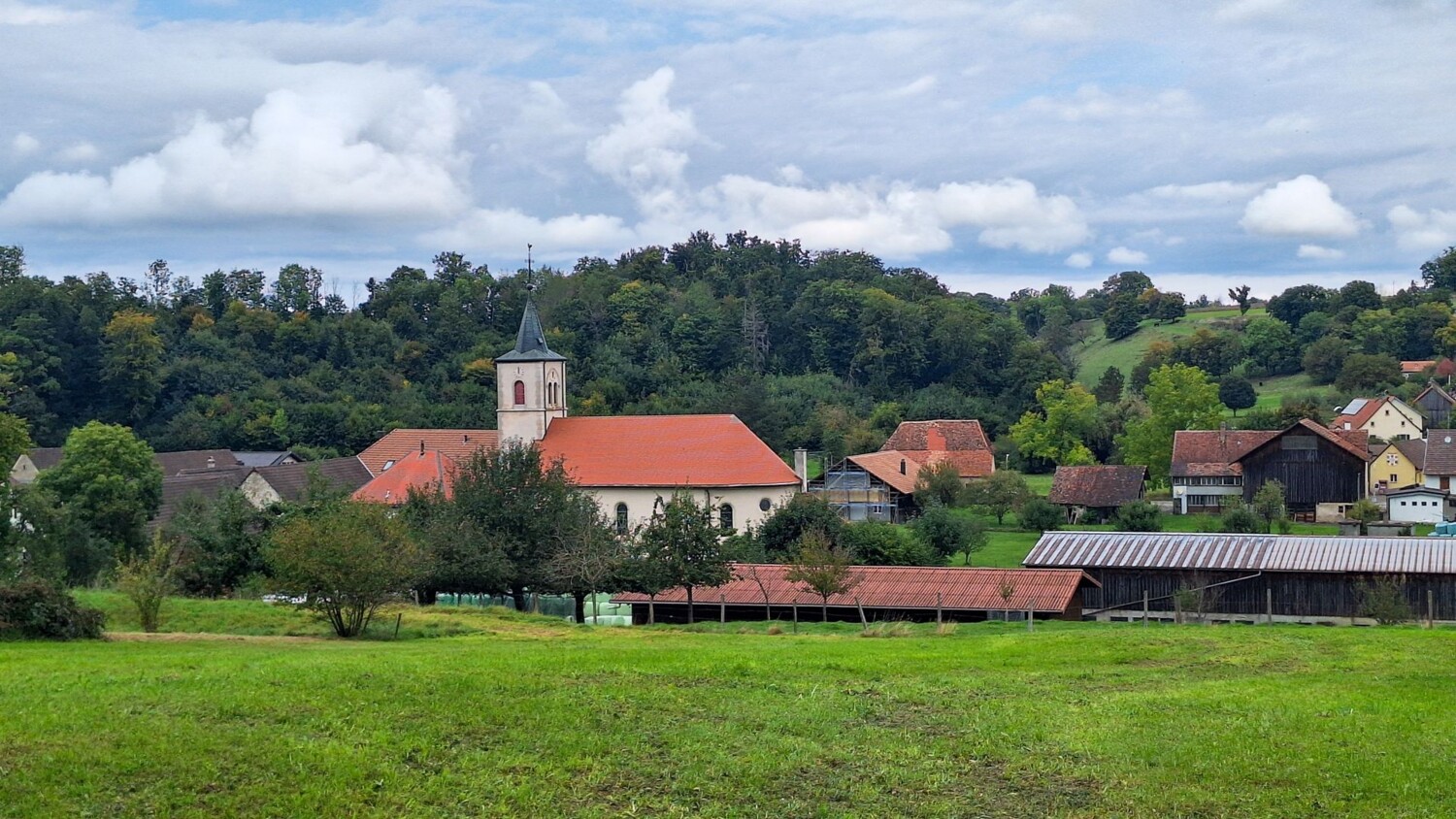 Die Kirche in Rocourt zum Abschluss der Wanderung.
